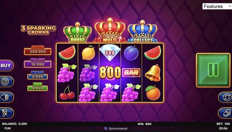 Buaiteas cluiche bunúsach 3 Sparking Crowns