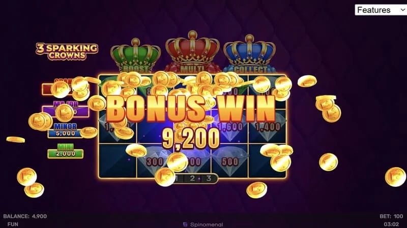 Buaiteas bónais 3 Sparking Crowns